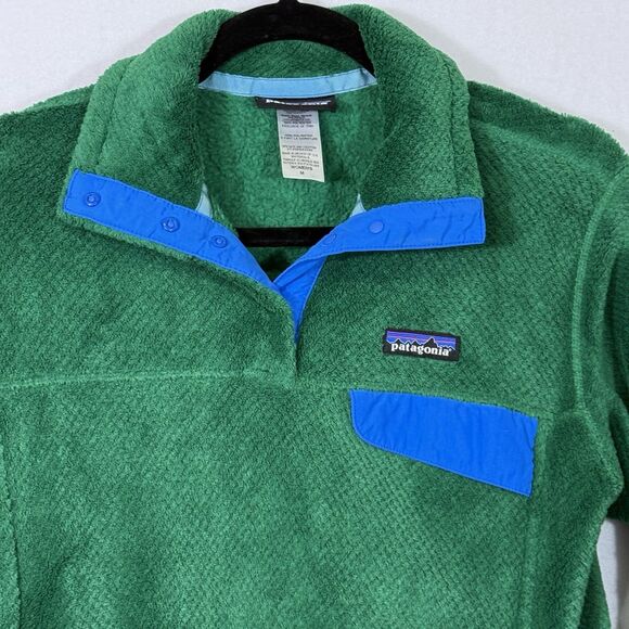 Patagonia Re-Tool Snap-T Kelly Green Outdoor Gorpcore Pullover Fleece Women's M - Picture 4 of 11
